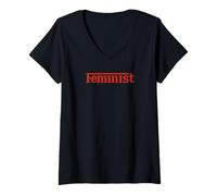 Mujer Empowered Women Empower the World - Feminist Statement tees Camiseta Cuello V