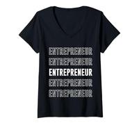 Mujer Emprendedor Camiseta Cuello V