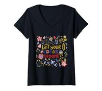 Mujer Emprendedor Empoderamiento Floral Empoderamiento Idea Regalo Mujer Camiseta Cuello V