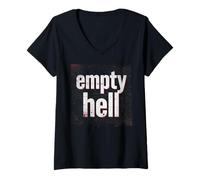Mujer Empty Hell - Christian Faith Bold Gospel Evangelism Camiseta Cuello V