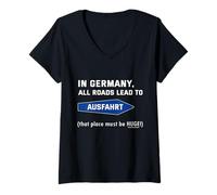 Mujer En Alemania Todos los Caminos conducen a la Salida Camiseta Cuello V