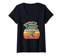 Mujer En bancarrota por Birdseed Funny Bird Watching Lover Camiseta Cuello V