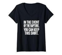 Mujer En el Caso del rapto Puedes quedarte con Esta Camisa Camiseta Cuello V