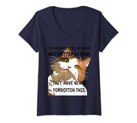 Mujer En la antigüedad, los gatos eran adorados como dioses Calico Cat Camiseta Cuello V