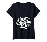 Mujer En la era de mi canciller, Funny University Chancellor Leader Camiseta Cuello V