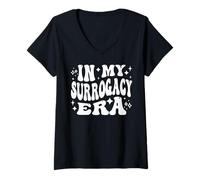 Mujer En la era de mi gestación subrogada, Divertida mamá subrogada Orgullosa Camiseta Cuello V