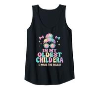 Mujer En la era de mi Hijo Mayor Hago Las Reglas - Linda Hija Camiseta sin Mangas
