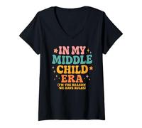 Mujer En la era de mi Hijo Medio Soy la razón por la Que Tenemos Reglas Camiseta Cuello V