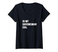 Mujer En la era de mi padrino de boda - Licenciatura de boda Camiseta Cuello V
