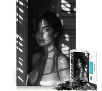 Mujer en la Penumbra Rompecabezas de 1000 Piezas para Adultos Juego de Memoria y concentración Sin Espacio Entre Piezas Ajuste Compacto Diversión para el Tiempo de Juego en Familia (38x52cm)