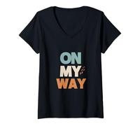 Mujer en mi Camino al paraíso y a mí Mismo Camiseta Cuello V