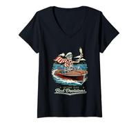 Mujer En mi Camino Tomando Malas Decisiones Esqueleto Vacaciones Camiseta Cuello V