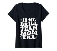 Mujer En Mi Equipo De Perforación Mamá Era Competencia De Danza Madre Camiseta Cuello V