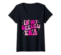Mujer En Mi Era Delulu Meme Divertido Camiseta Cuello V