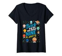 Mujer En mi Tiempo teníamos Nueve Planetas - Plutón Camiseta Cuello V