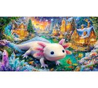 Mujer en Mosaico en una Escena de Pueblo Puzzle 1000 Piezas Extremadamente difícil Juegos educativos para Adultos y niños Idea 38x52cm/1000pcs