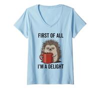 Mujer En Primer Lugar, Soy un Erizo de delicias Camiseta Cuello V