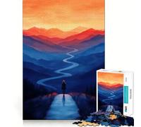 Mujer en un Sendero de montaña Rompecabezas de 1000 Piezas para Adolescentes Estimula la Mente Divertido Cierre Seguro Sin Piezas Sueltas Una Forma entretenida de Pasar el Tiempo Libre (38x26cm)