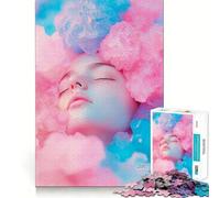 Mujer en un sueño de Cristal,Rompecabezas de 1000 Piezas para Adultos,Entrenamiento Mental,diversión, Corte láser,Actividad Relajante para Grupos en Interiores (50x75cm)