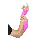 Mujer Encaje Guantes Neón Accesorio de Disfraz 1980s Aerobic Gimnasio Instructor