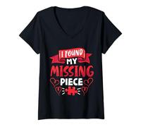 Mujer Encontré mi Pieza perdida Camiseta Cuello V