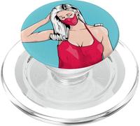 Mujer encubierta con máscara unda cova PopSockets PopGrip para MagSafe