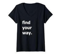 Mujer Encuentra tu Camino Camiseta Cuello V