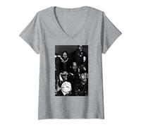 Mujer Enemigo público Chuck D & Flavor Flav Hip Hop por AJ Barratt Camiseta Cuello V