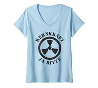 Mujer Energía Nuclear Sí, por Favor, Apoyo a la energía Nuclear Camiseta Cuello V