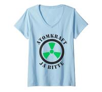 Mujer Energía Nuclear Sí, por Favor, Apoyo a la energía Nuclear Camiseta Cuello V