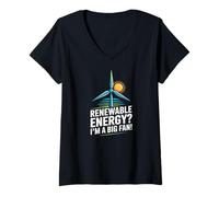 Mujer ¿Energía renovable? Soy una declaración ecológica de Gran Fan Camiseta Cuello V