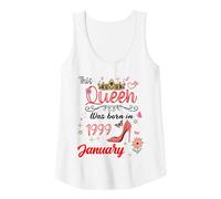 Mujer Enero 1999 Cumpleaños Esta Reina Nació En Enero 1999 Camiseta sin Mangas