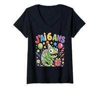 Mujer Enfant Cheval Gecko 6ans Anniversaire Garcon Fille lézard Camiseta Cuello V