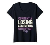 Mujer Enfermedad de Crohn Guerrero de Crohn Apoyo al Guerrero EII Camiseta Cuello V