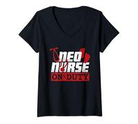 Mujer Enfermera De La UCIN Neo Nurse On Duty Camiseta Cuello V