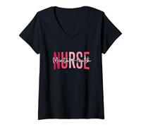 Mujer Enfermera divertida de salud mental Enfermera psiquiátrica Enfermera psiquiátrica Camiseta Cuello V
