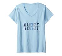 Mujer Enfermera divertida de salud mental Enfermera psiquiátrica Enfermera psiquiátrica Camiseta Cuello V