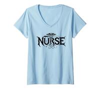 Mujer Enfermera | Homenaje al Rock & Roll Gótico Camiseta Cuello V