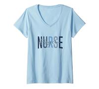 Mujer Enfermera psiquiátrica divertida Enfermera de salud mental Enfermera de psicología Camiseta Cuello V