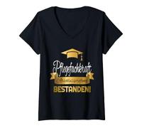 Mujer Enfermería I Formación Examen Pasado Aprendido Camiseta Cuello V
