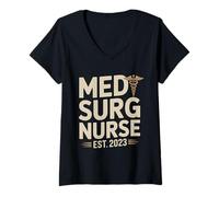 Mujer Enfermería quirúrgica médica RN Med Surg Nurse Camiseta Cuello V