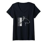 Mujer English Bull Terrier Perfil Perro Raza Perros Camiseta Cuello V