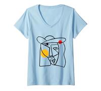 Mujer Enjoy Abstract Arts Like Picaso Art Way Graphic Cool Designs Camiseta Cuello V