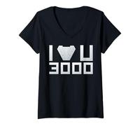 Mujer Enjoy Men's Women's Love Graphic Design Tees - I Love You Camiseta Cuello V