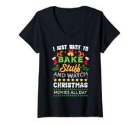Mujer Enjoy Wear Cool Funny Christmas Quotes Graphic Design Fun Camiseta Cuello V