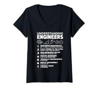 Mujer Entendiendo Ingenieros Ingeniería Humor Nerds Humor Friki Camiseta Cuello V