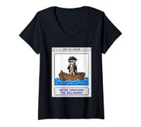 Mujer Entra en Perdedor Estamos cruzando el 250 Aniversario de Delaware Camiseta Cuello V