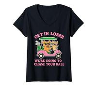 Mujer Entrar Perdedor Vamos A Buscar Mi Golf Pelota De Golf Camiseta Cuello V