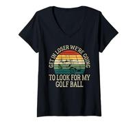 Mujer Entrar Perdedor Vamos A Buscar Mi Golf Pelota De Golf Camiseta Cuello V