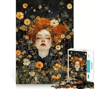 Mujer Entre Flores,Rompecabezas de 1000 Piezas para Adolescentes,estimula la función cognitiva,Divertido,con Cierre Seguro,sin Piezas Sueltas,una Forma entretenida de Pasar el Tiempo Libre (50x75cm)
